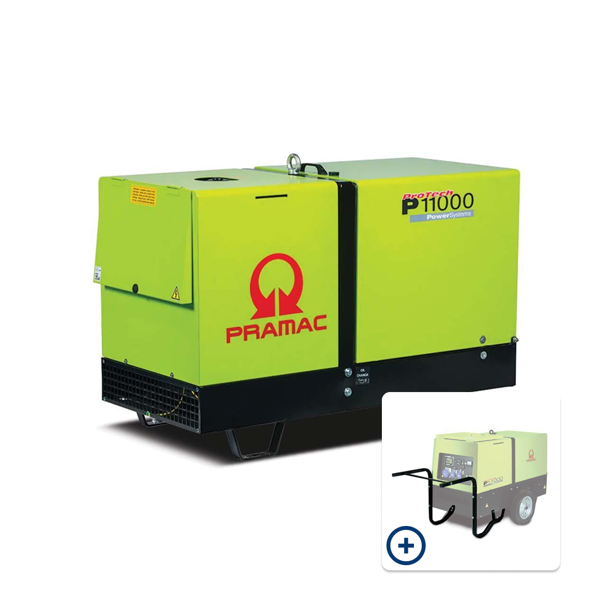 Pramac P11000 (9.7 kW) Generator + Wheel & Handle Kit